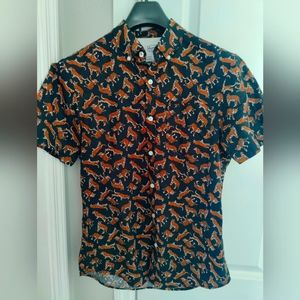 Original Penguin Tiger Print Short Sleeve Shirt